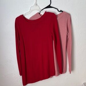 Apt. 9 Women's Crew Neck Sweaters - Red and Pink